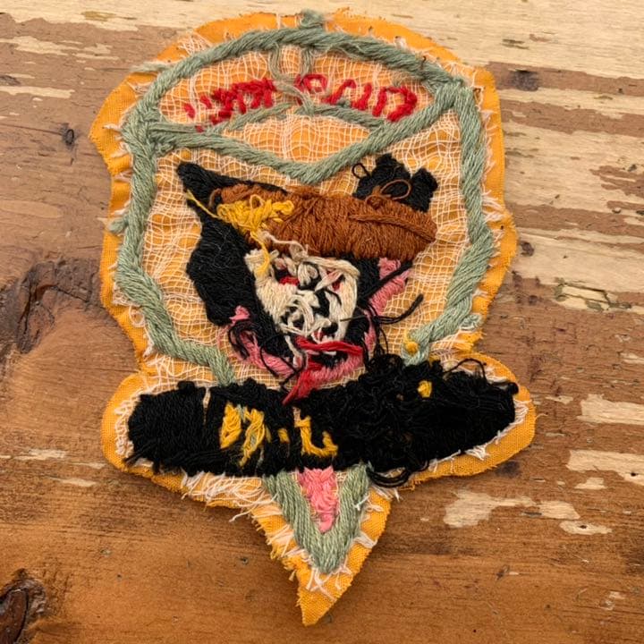 vintage 50s〜60s army skull ワッペンtham-kich