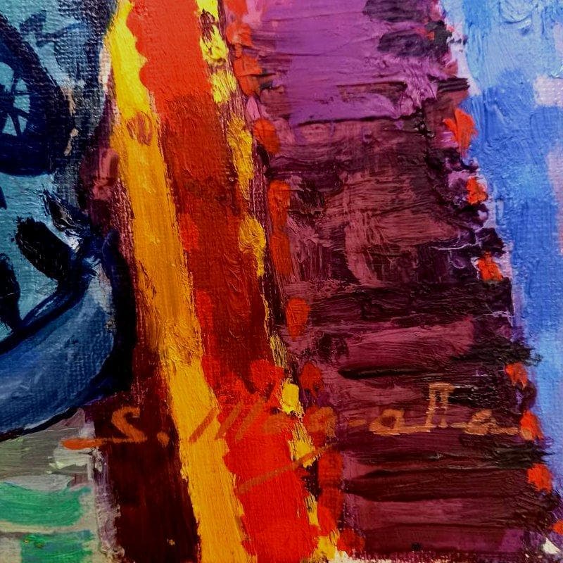 ☆ 真柄修一 ☆「 薔薇 」 油絵　F６号　 新品額！