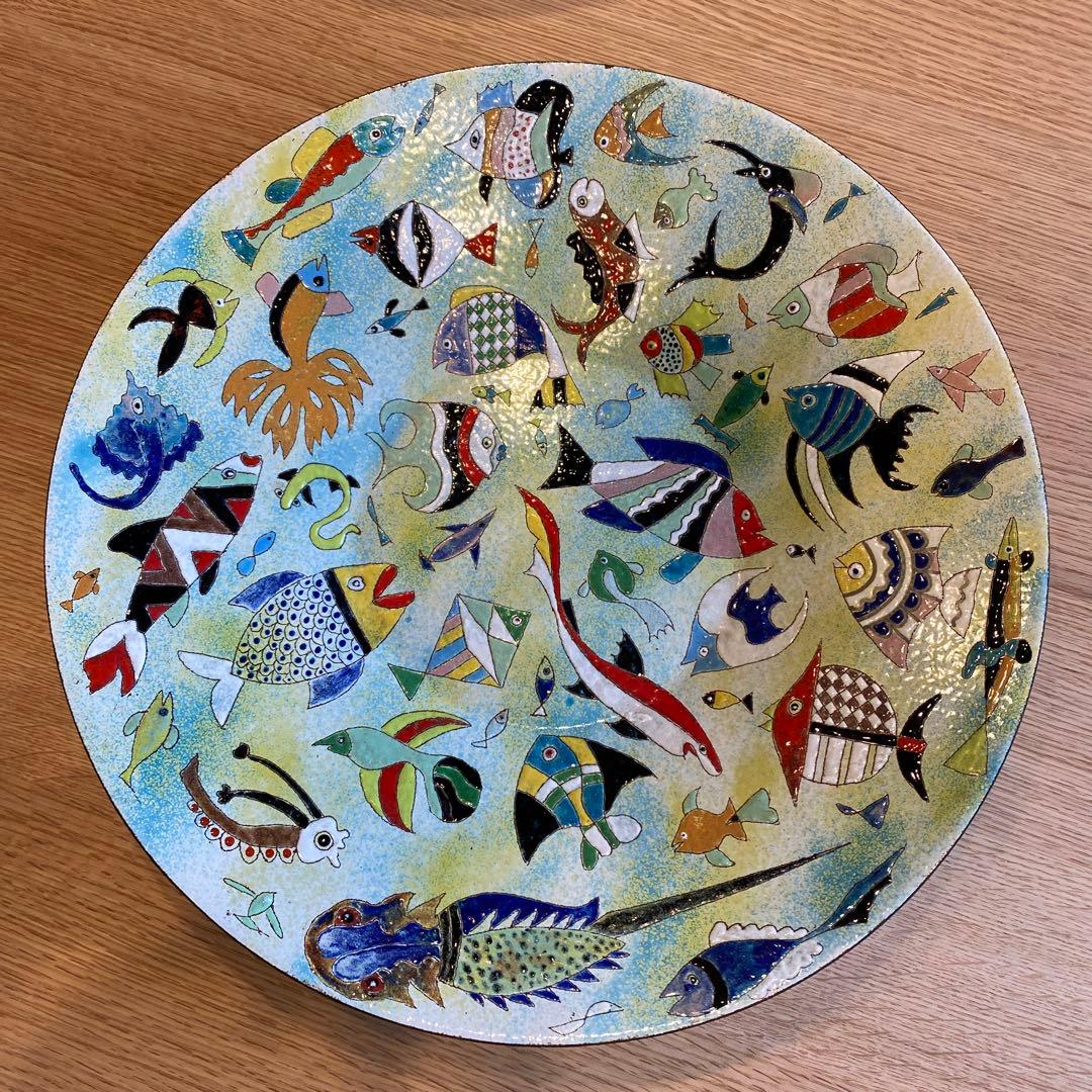 (リチャード　ケイシー）魚絵　鉄板皿の美術品　★直径　約35.7㎝ 楽天市場】中国古玩 / 唐物○釉裏紅魚文皿○呉須辰砂/呉須染付 ニュウ