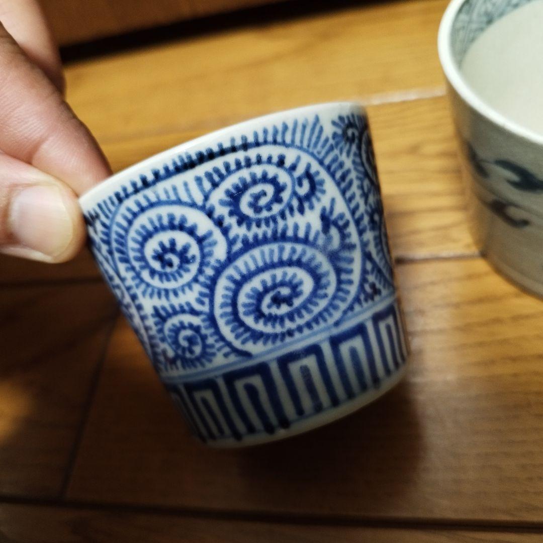 400年前のロマン！ 初期伊万里 蕎麦ちょこ」 染付猪口(直径8cm) 骨董ア