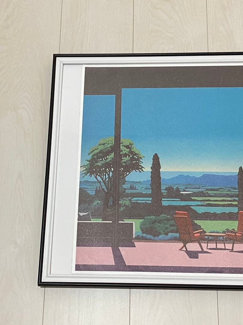 【額縁付き】 永井博（Hiroshi Nagai） A2ポスター 山