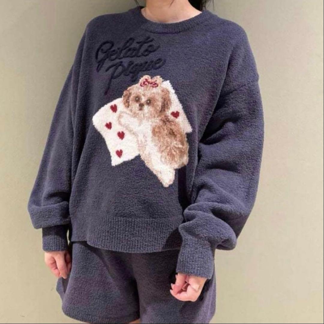 ジェラートピケ シーズージャガードプルオーバー＆ベビモコショートパンツセット