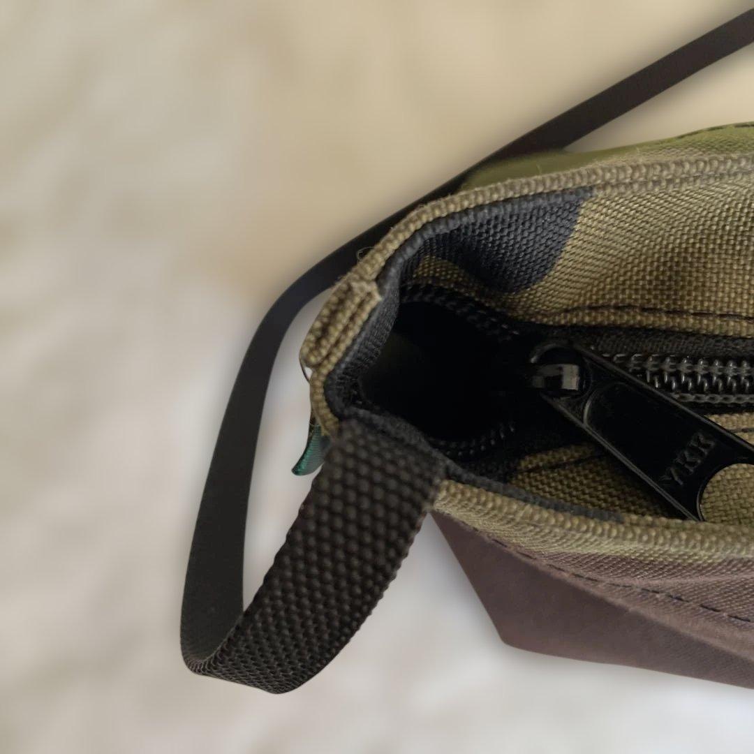 ⭐︎美品 エルベシャプリエ ショルダーバッグ 迷彩 舟型 バック底付き