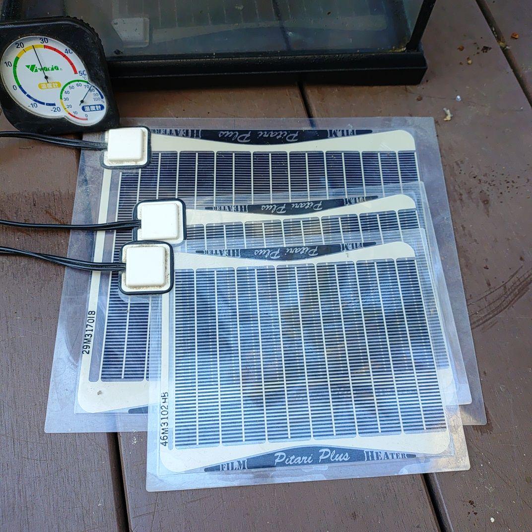 中型ガラス飼育ケージ + 加熱パネル 温室・飼育ケース