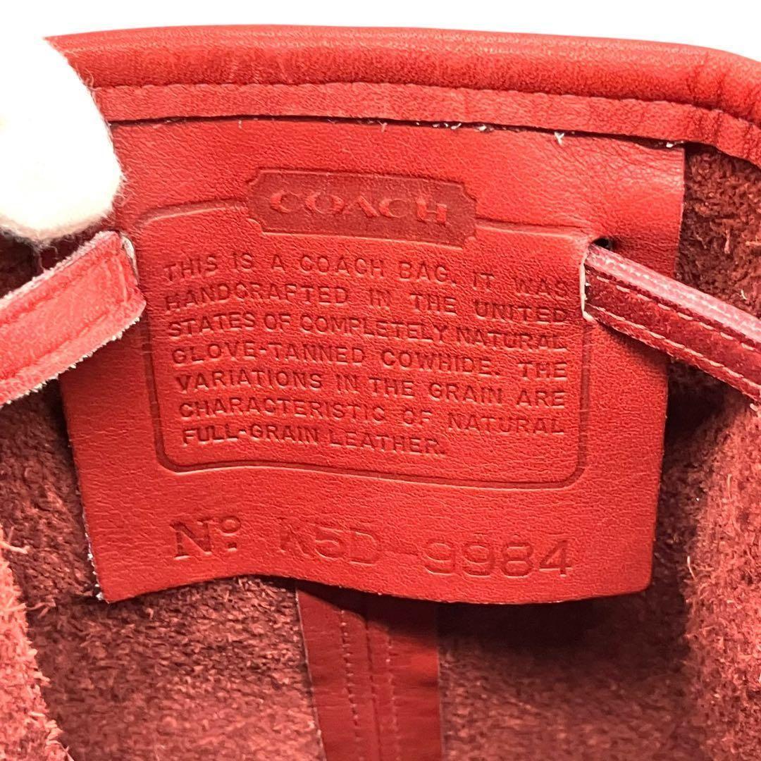 1946 Vintage Coach ショルダーバッグ 巾着 USA RED