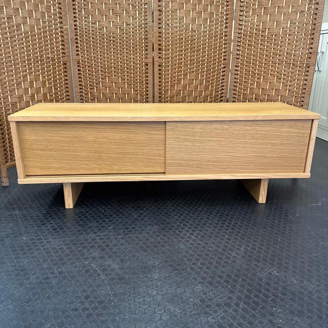 無印良品 オーク材 AVラック 薄型 （引戸）150cm【廃盤品】 無印良品