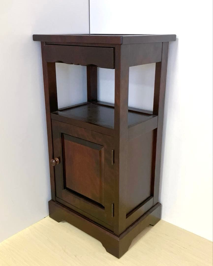 EDK82 浜本工芸 ナラ無垢材 ファックス台 2口コンセント付き 電話台