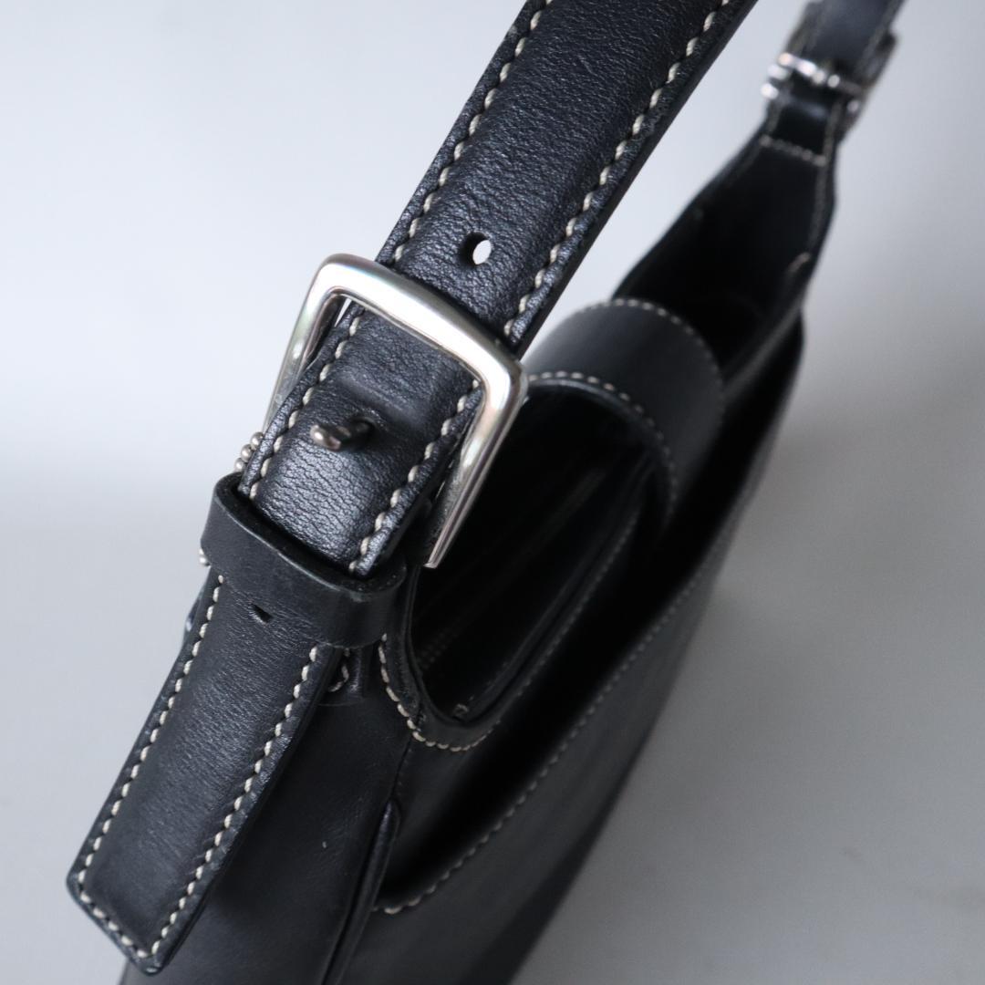 【極美品】COACH オールドコーチ ワンショルダーバッグ グラブタンレザー 黒