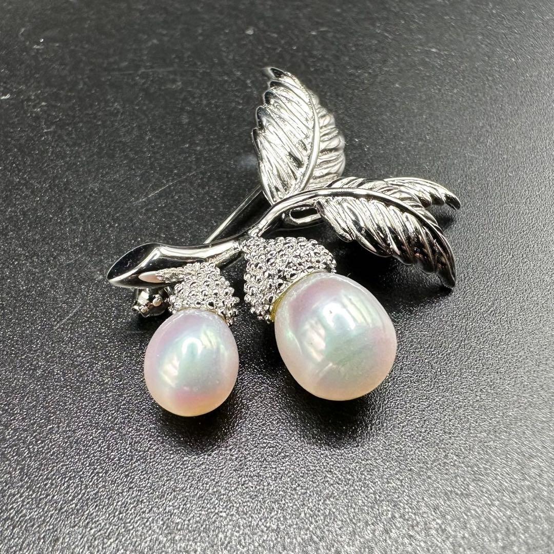 極美品✨ MIKIMOTO ミキモト パール ブローチ どんぐり 希少 1352