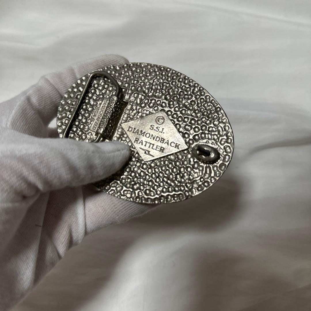 希少 ダイアモンドバックレザー S.S.I ハンドメイドUSA製 バックル