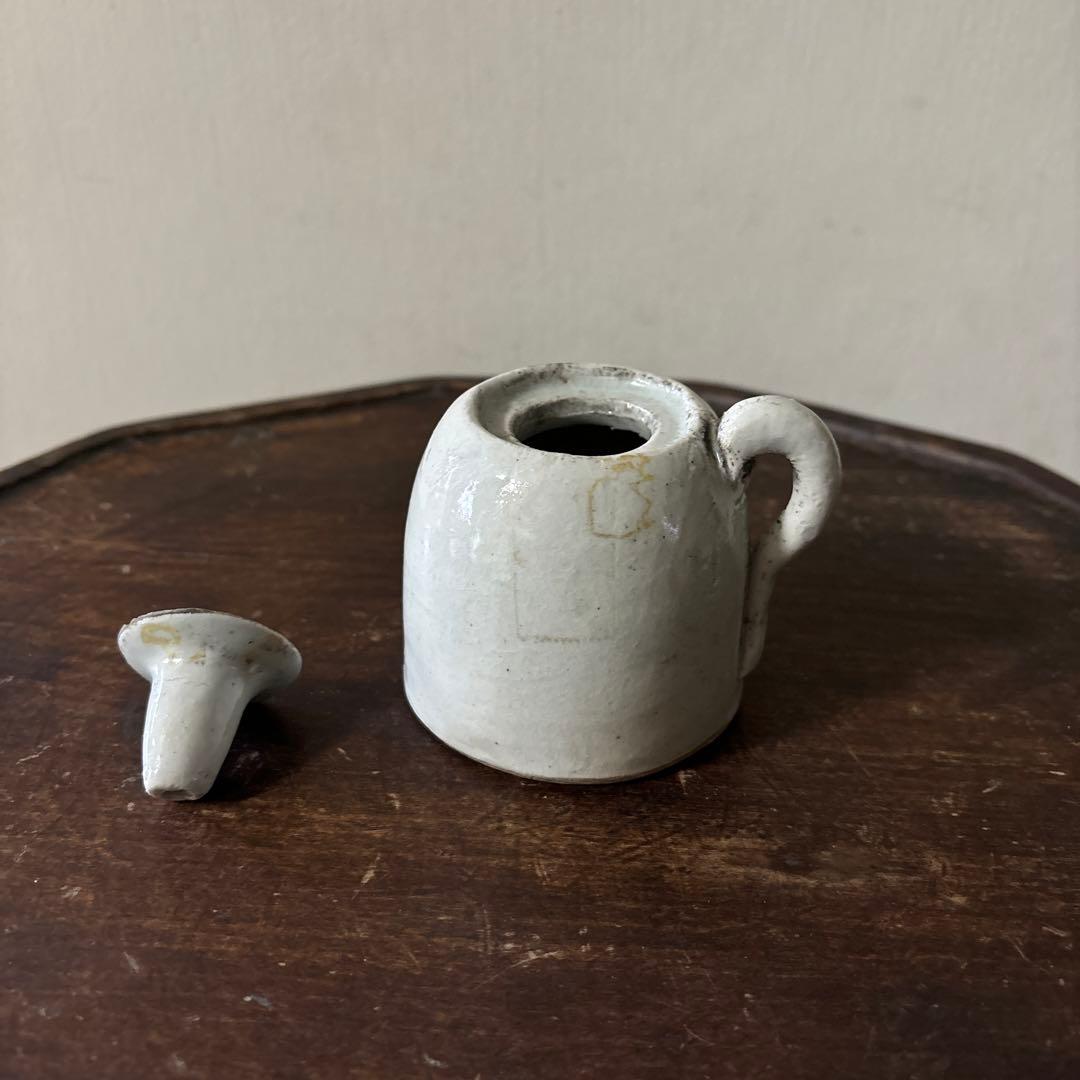 李朝灯火器　油壺　韓国アンティーク　朝鮮古美術　古民芸　骨董　古道具　スッカラ