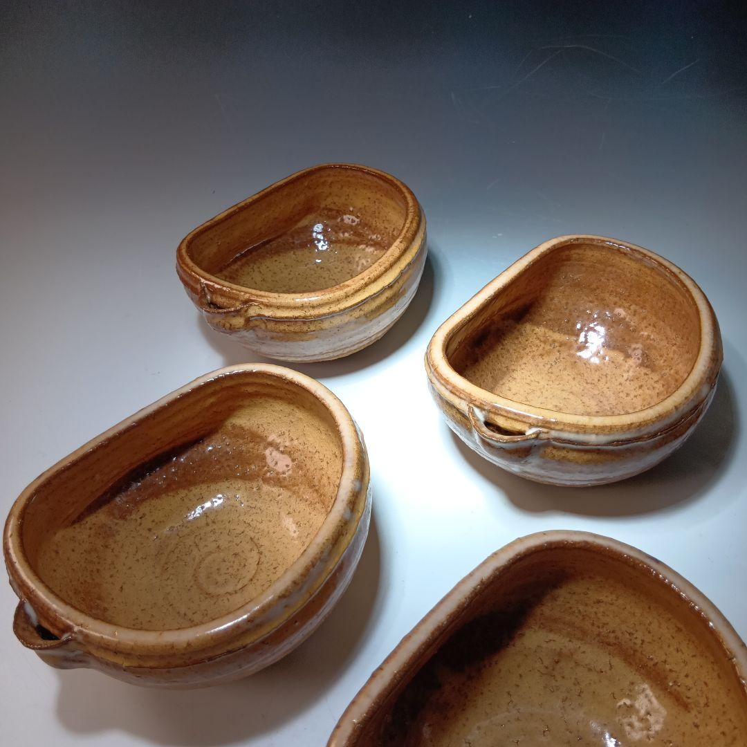 値下げ 茶道具 萩焼 12代田原陶兵衛 片口向付6客 共箱