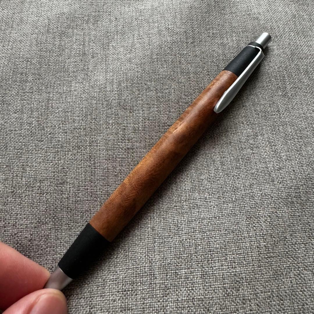 野原工芸 シャープペンシル とち杢 艶消しシルバー