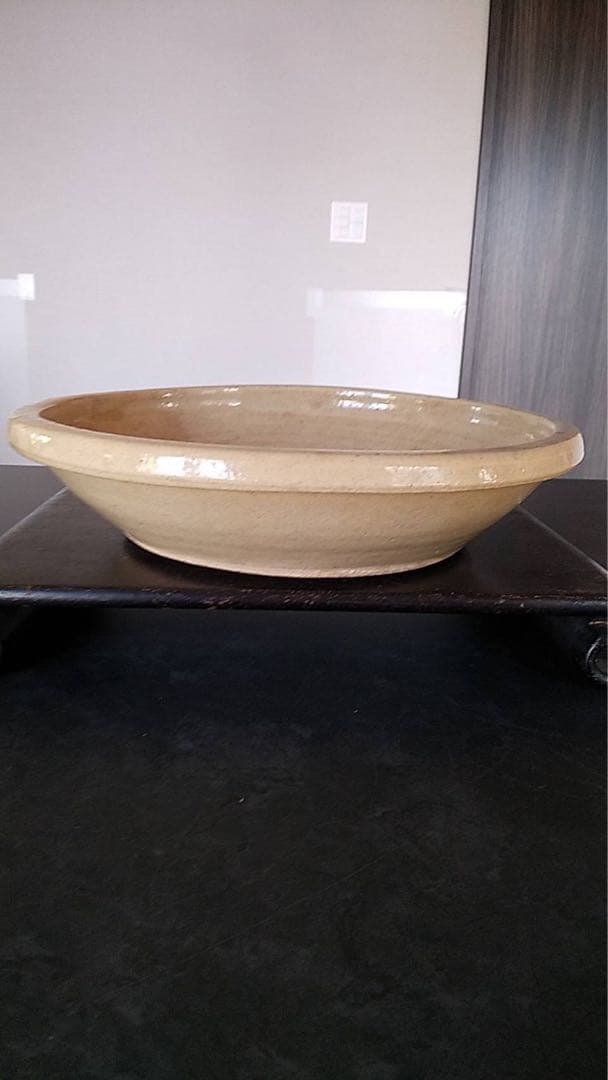 瀬戸石皿 瀬戸焼 アンティーク 古道具 茶道具 黄瀬戸 古民芸 煎茶器