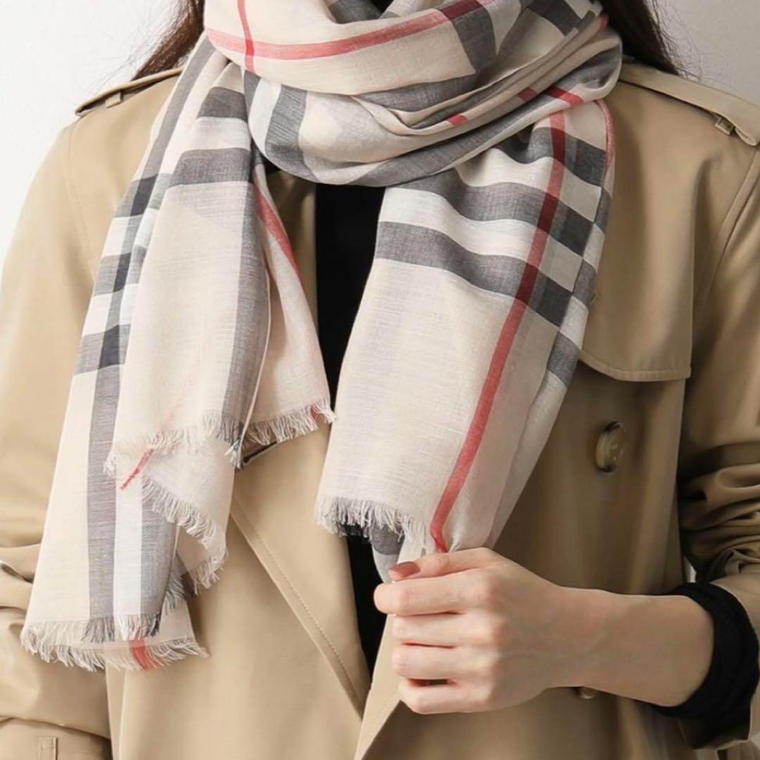 ✨極美品/カシミヤ100%/大判✨バーバリーロンドン ストール メガ