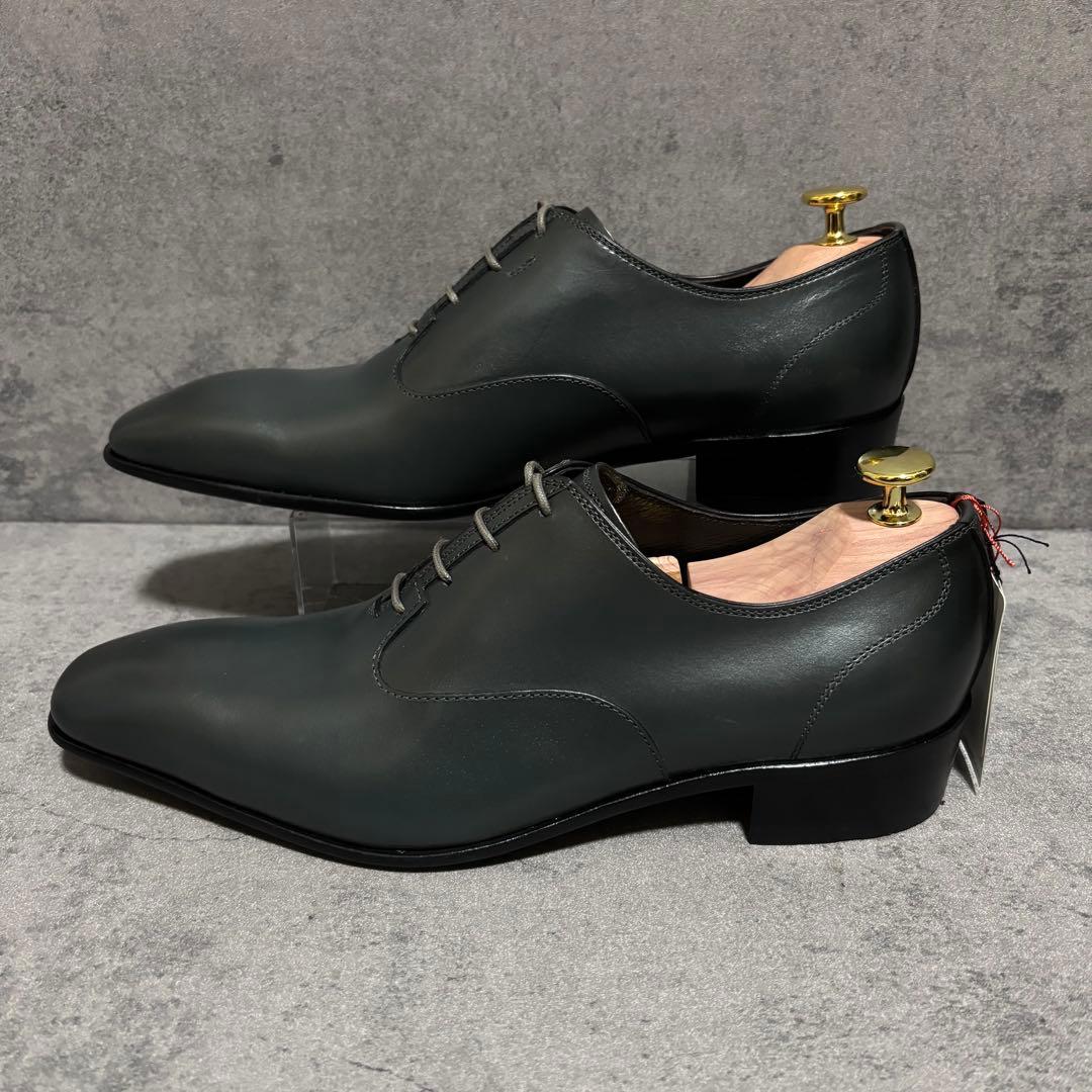 新品未使用　ランバンコレクション　ドレスシューズ　ダークグレー　本革　2231