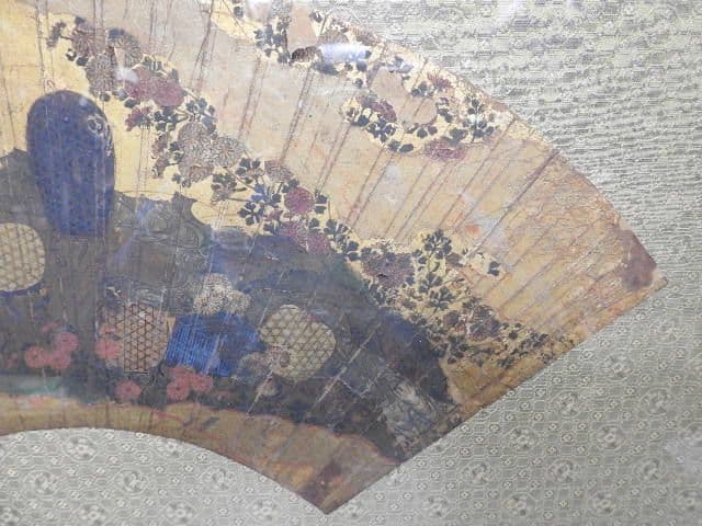 金地鳥籠扇面画額　一対　M１３６８