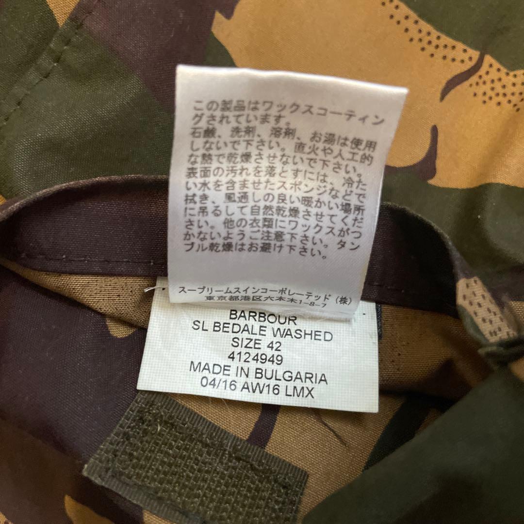 Barbour SL BEDALE ビデイル WASHED サイズ42