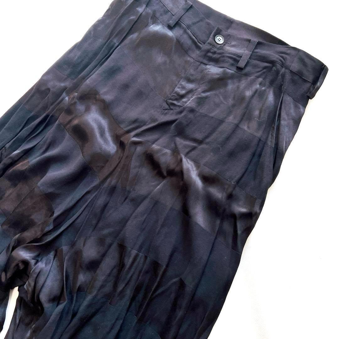 Y's ワイズ ヨウジヤマモト 変形 とろみ ボーダー ワイド サルエルパンツ