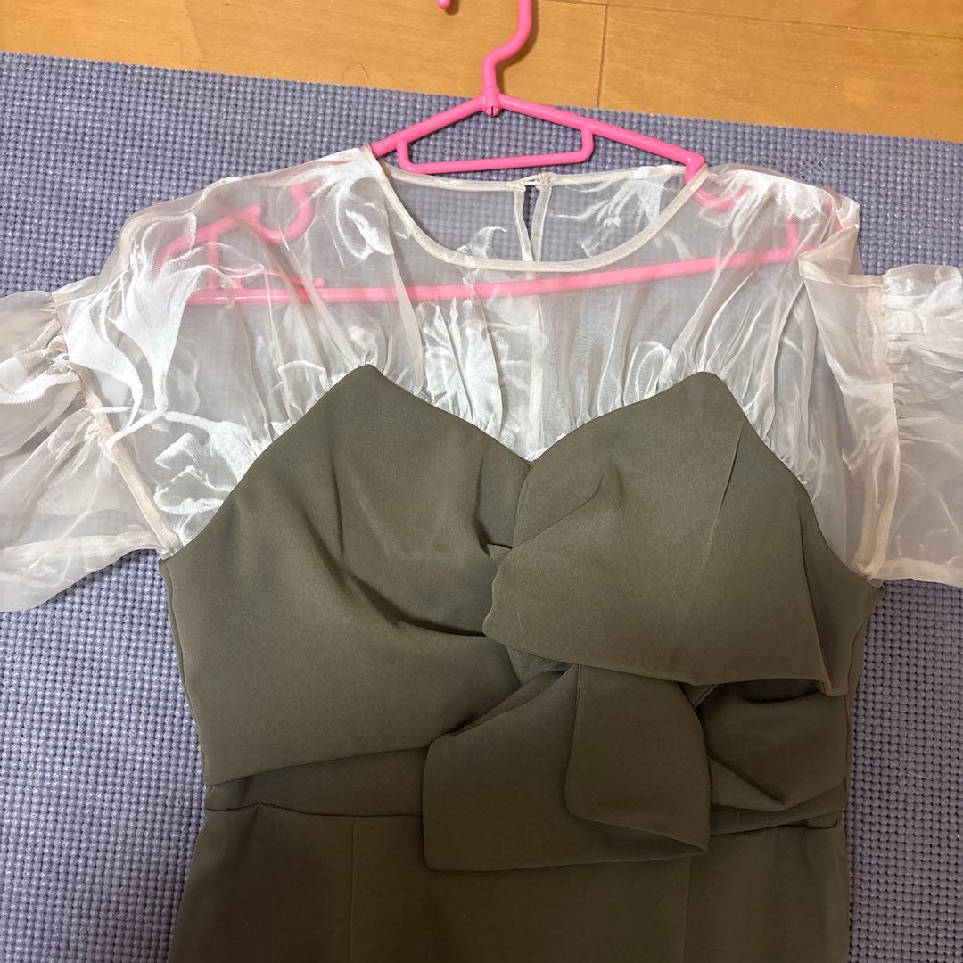 オリーブグリーン パーティードレス