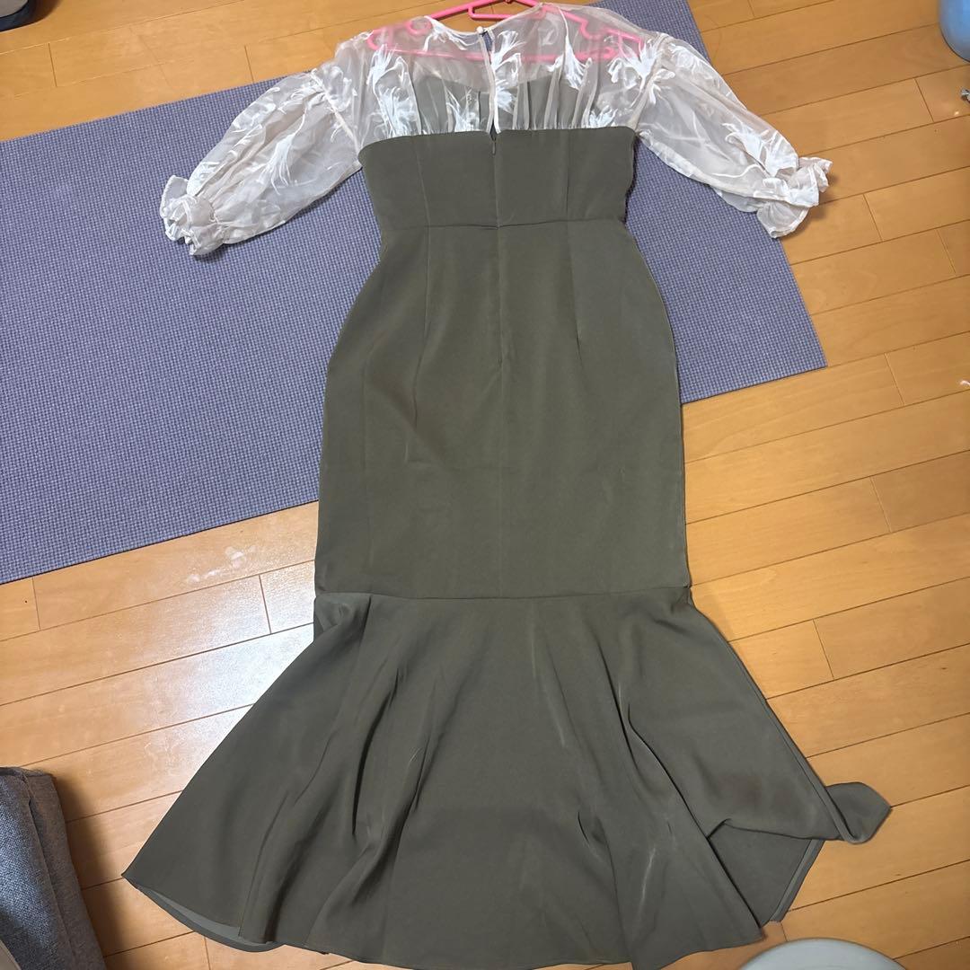 オリーブグリーン パーティードレス