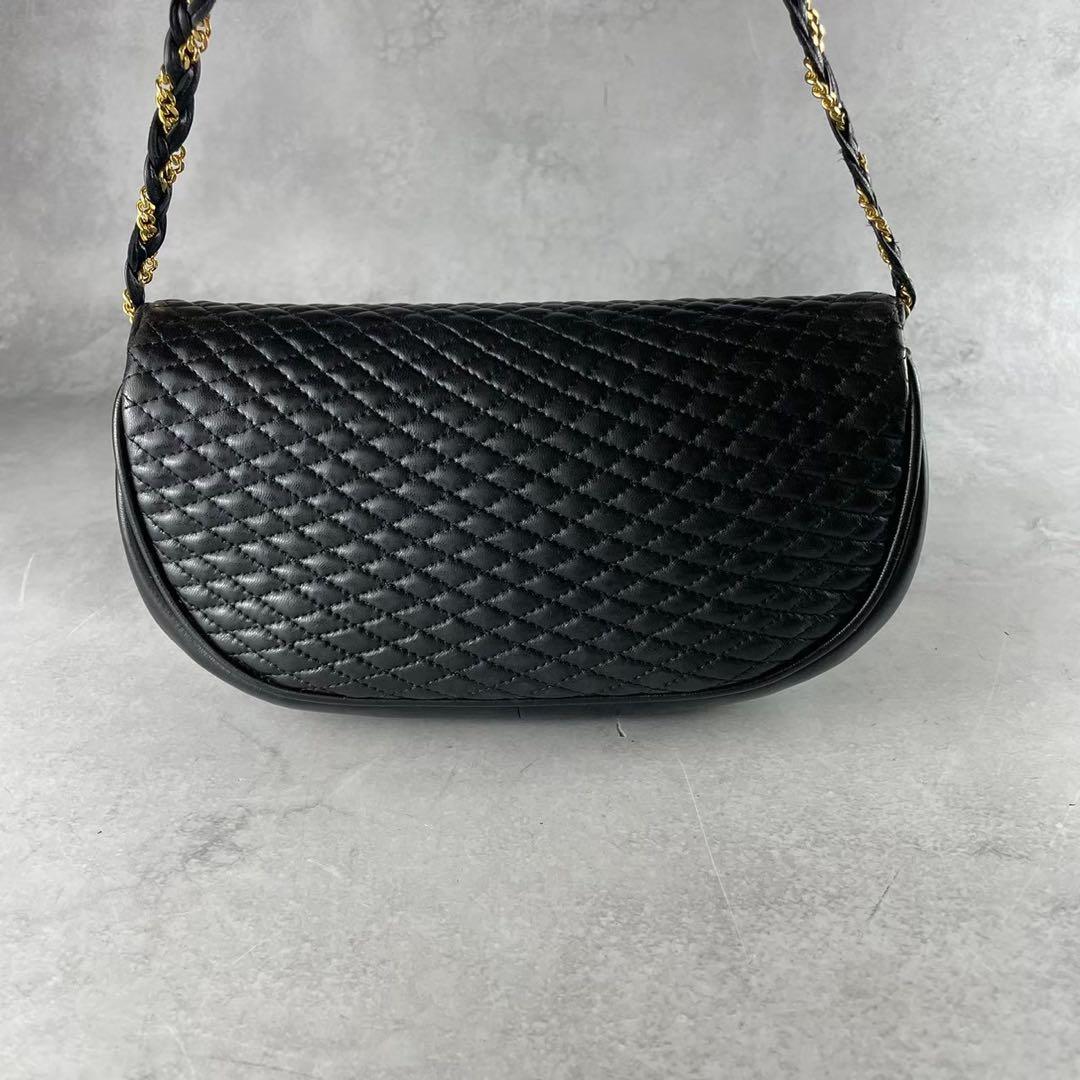 ezbuy様　バリー チェーン ショルダーバッグ キルティング レザー ブラック