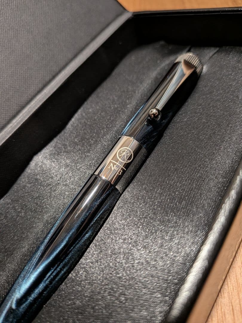 【希少模様】五大陸×ROMEO No.3 青黒マーブル 専用ケース付き