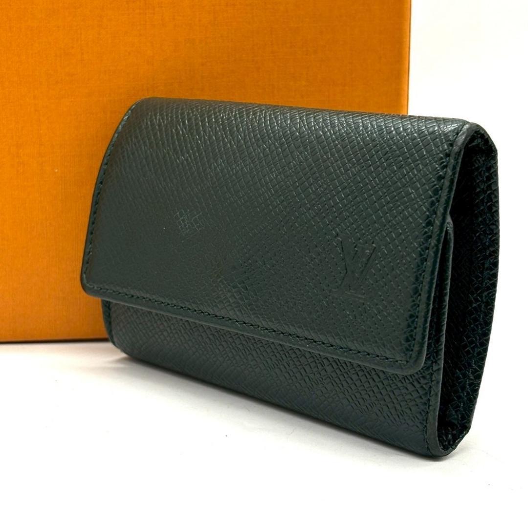 ルイヴィトン キーケース タイガ ミュルティクレ6 レザー グリーン