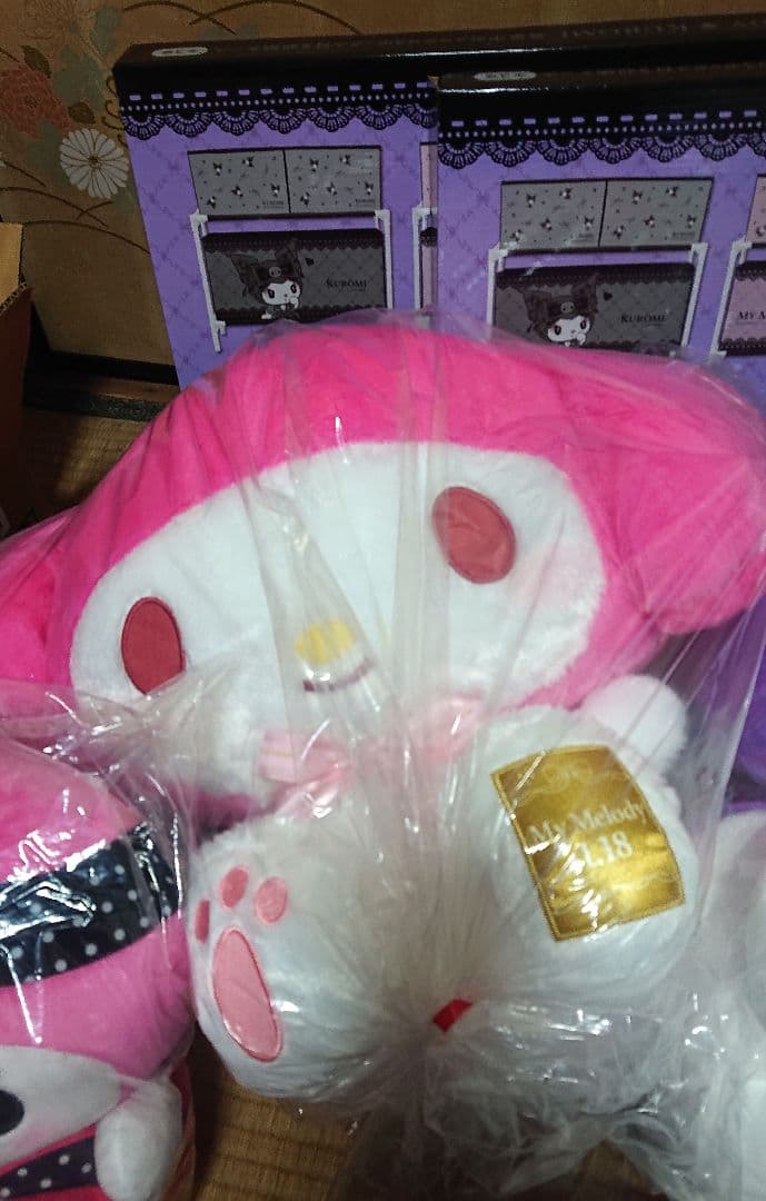 週末セール！！クロミ　マイメロぬいぐるみ収納ケースソープボトルブランケットセット