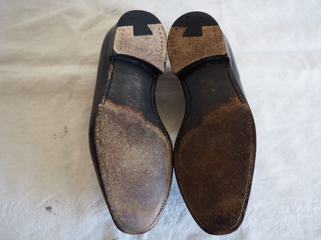 靴 Alden 3557 Black Full Strap Slip-On