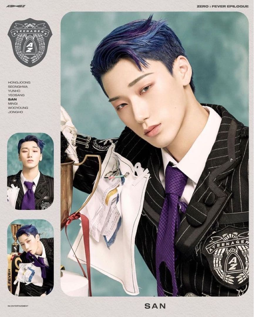 【貴重】 直筆サインATEEZ サン アルバム封入 レア 未公開チェキ