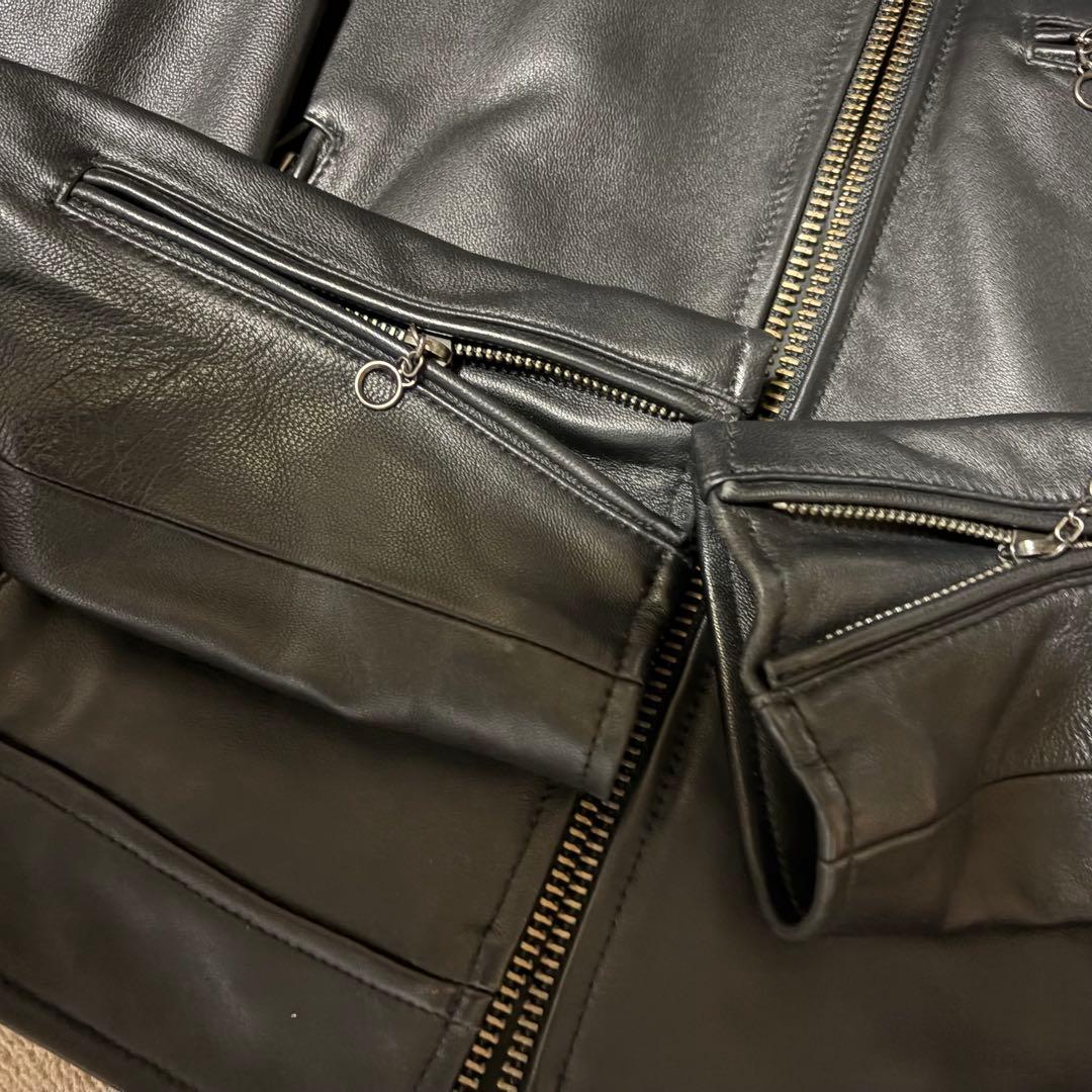 美品！BACK NUMBER ラムレザー シングルライダース Mサイズ