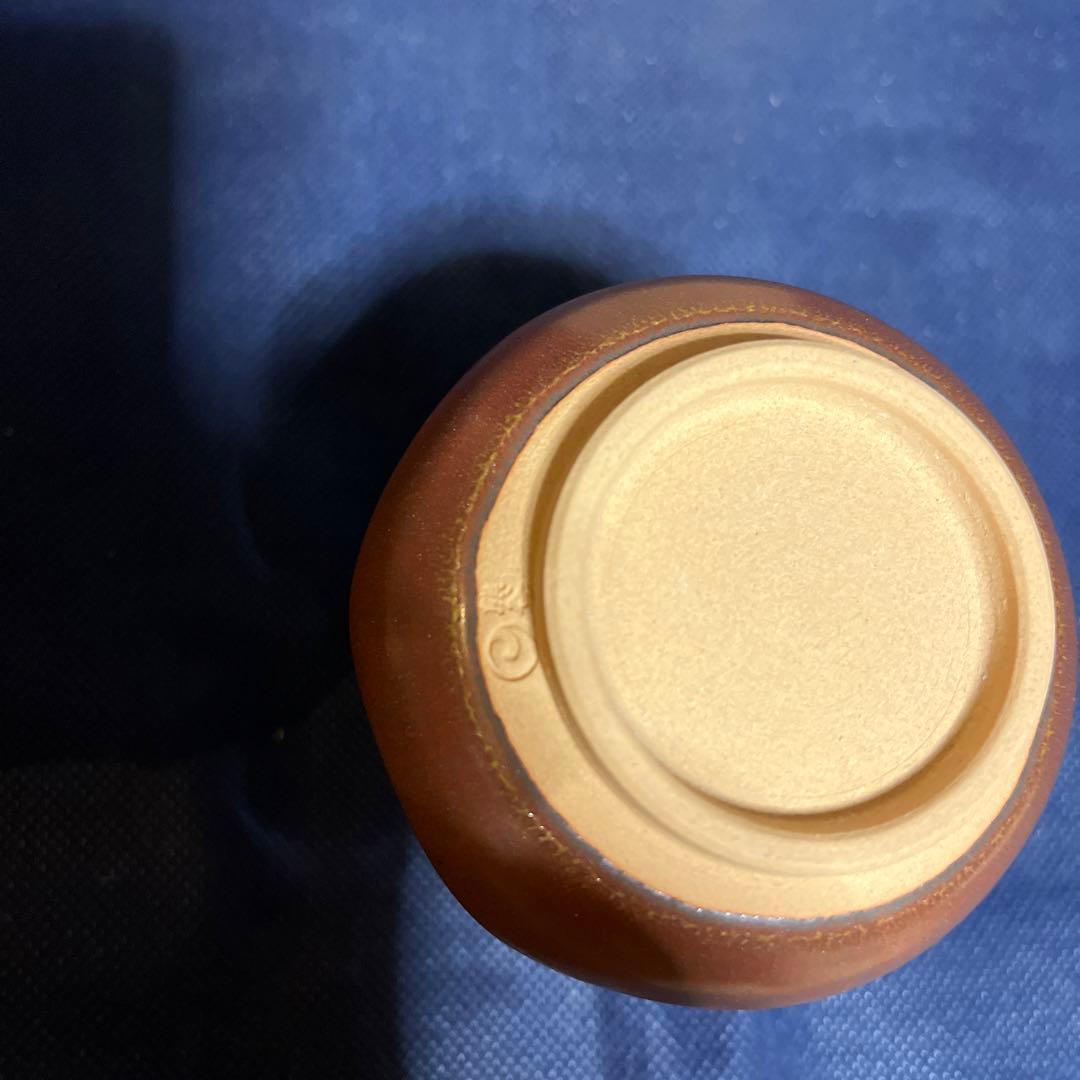 一輪差し／上野焼花入／光修造／鉄釉