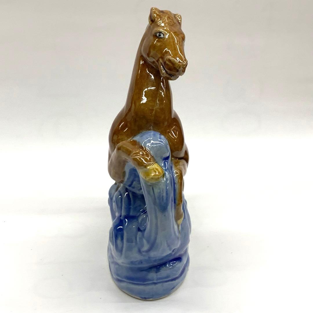 【干支置物　午17 九谷焼6号　飛馬　交趾】紙箱