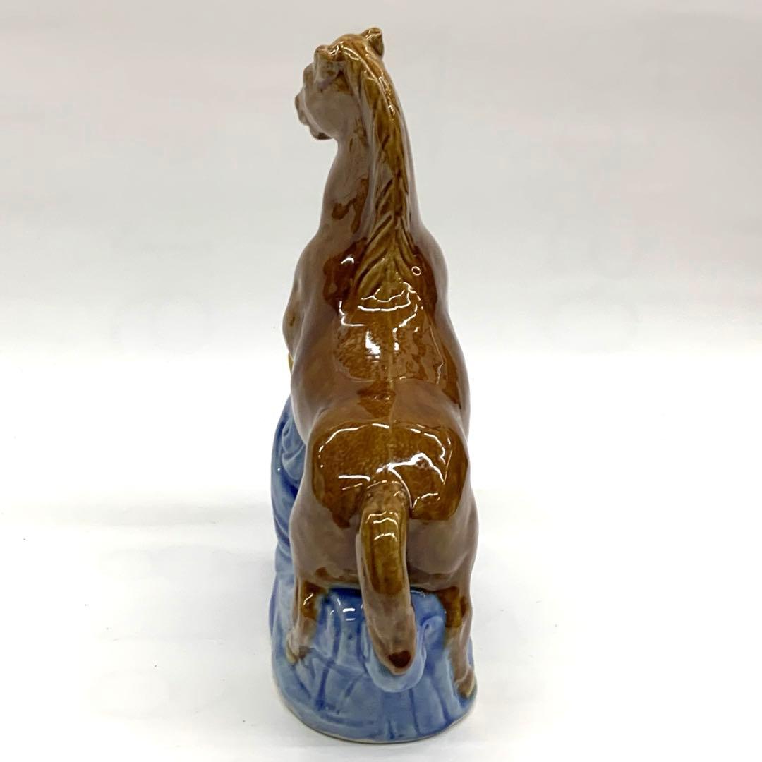 【干支置物　午17 九谷焼6号　飛馬　交趾】紙箱