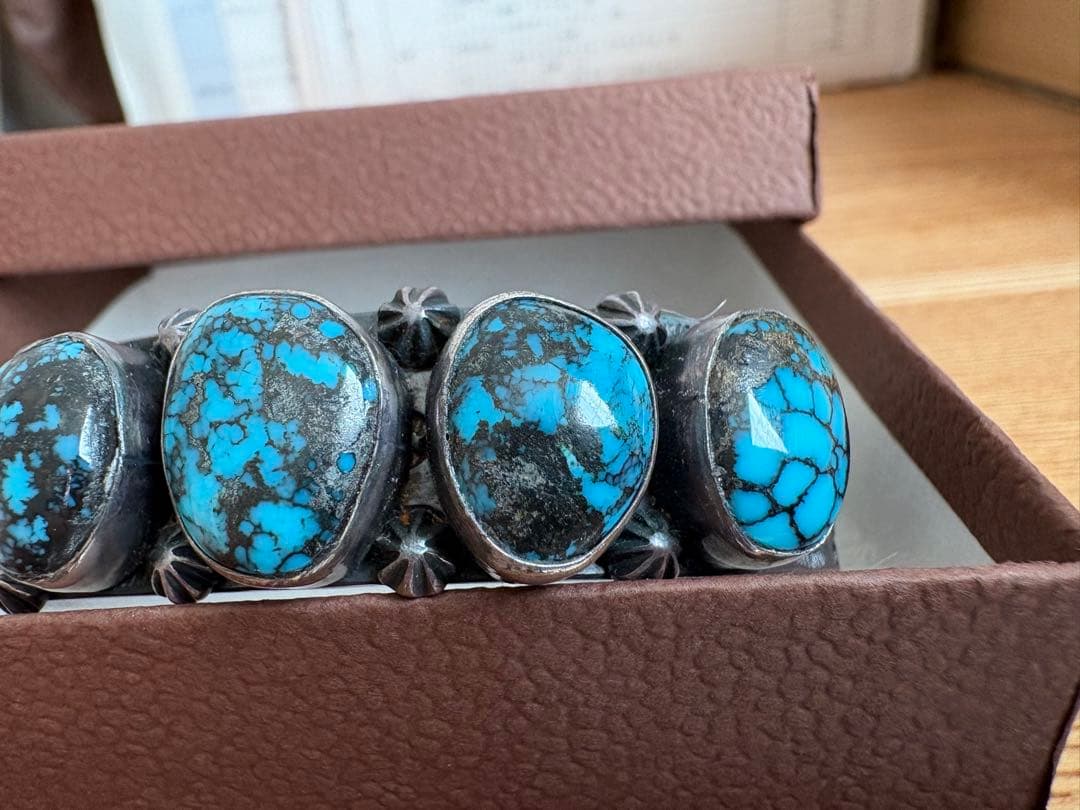 ナバホ族アーノルドグッドラック インディアンジュエリー バングル ターコイズ