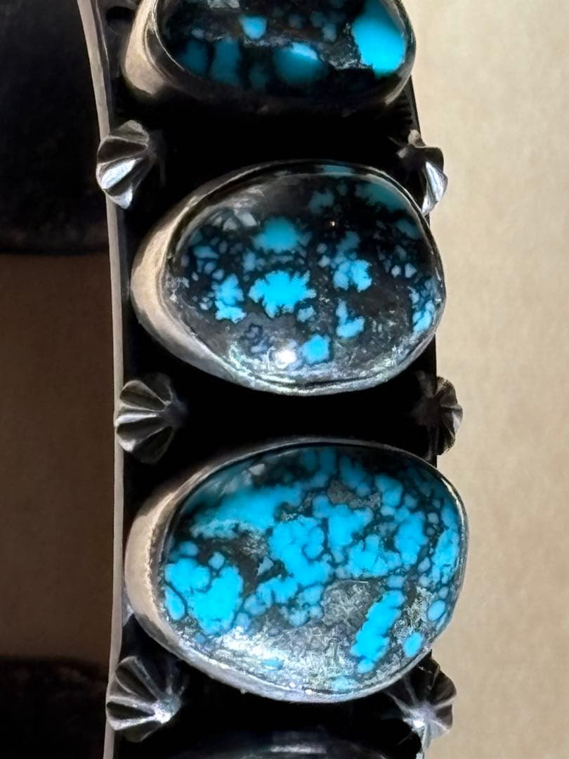 ナバホ族アーノルドグッドラック インディアンジュエリー バングル ターコイズ