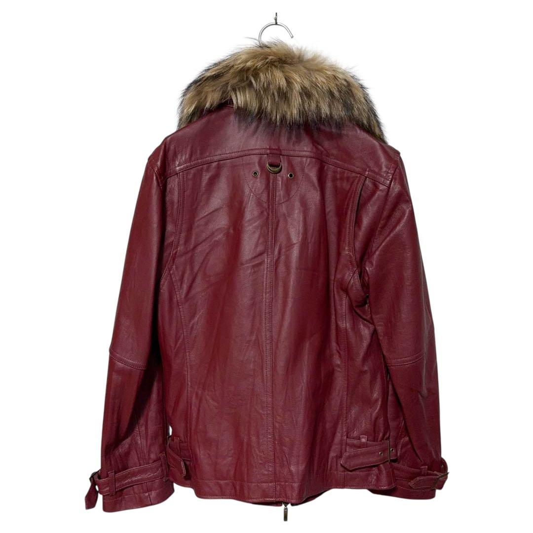 ファー付きレザーライダースジャケット お兄系 グランジ y2k パンク