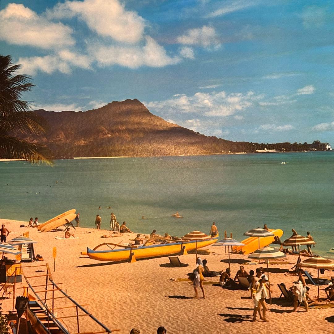 未使用品70sオリジナルhawaii ハワイ観光局プロモーションポスターワイキキ