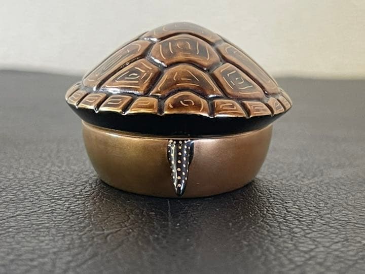 玄舟作　亀　香合　箱付　包布あり