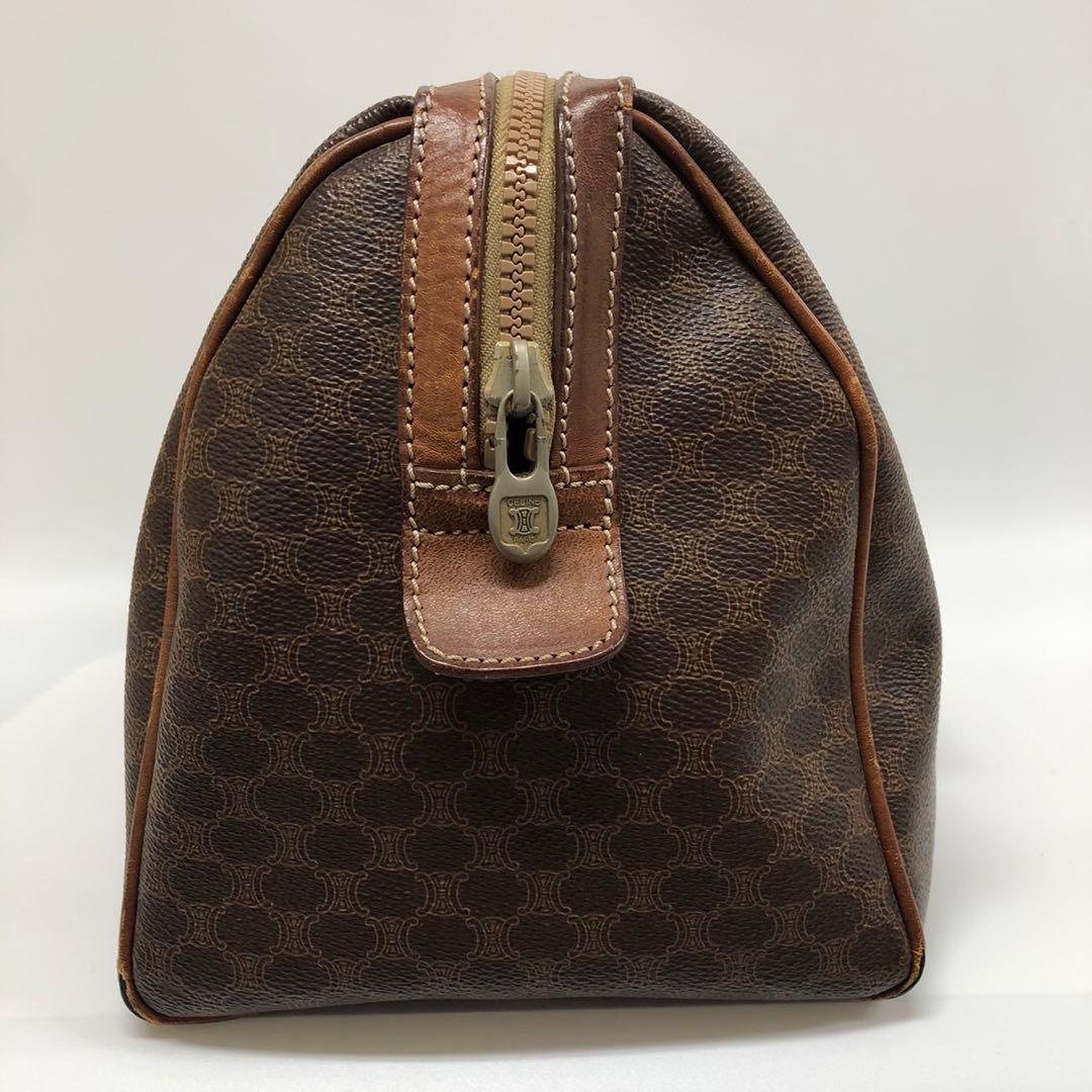 CELINE マカダム ハンドバッグブラウン