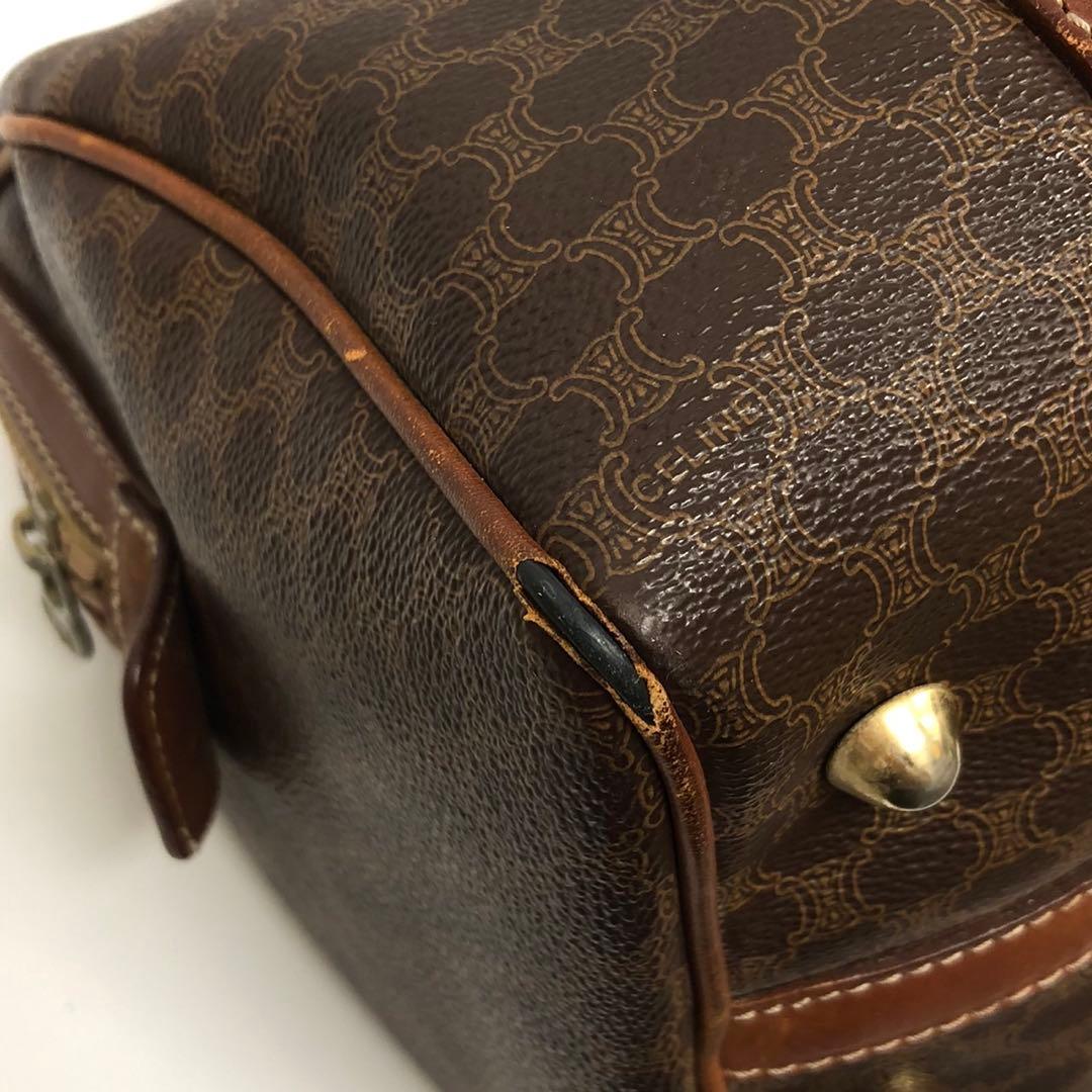 CELINE マカダム ハンドバッグブラウン