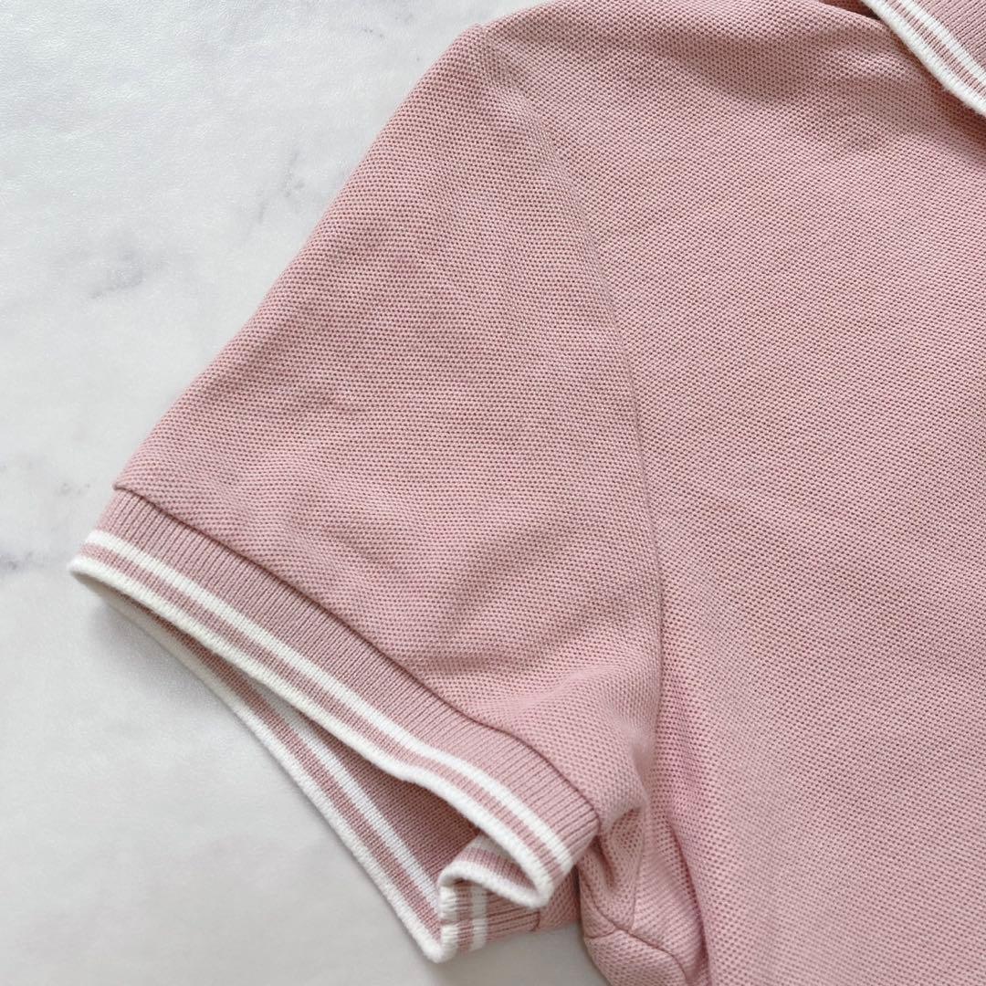 MONCLER ポロシャツ ロゴワッペン モンクレール くすみピンク XS