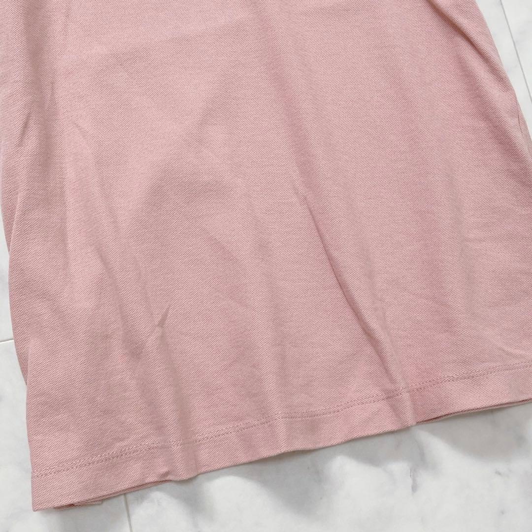 MONCLER ポロシャツ ロゴワッペン モンクレール くすみピンク XS