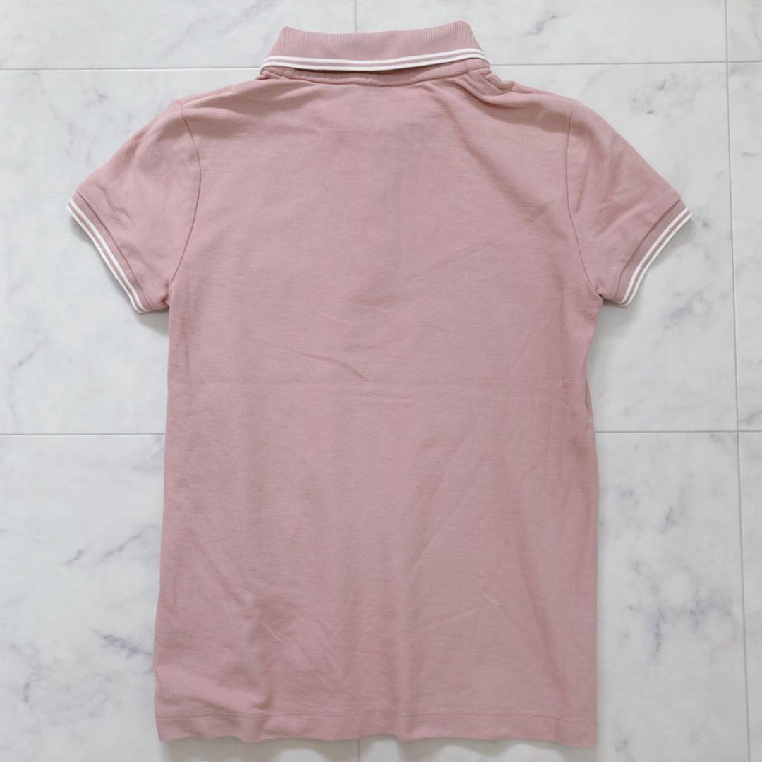 MONCLER ポロシャツ ロゴワッペン モンクレール くすみピンク XS