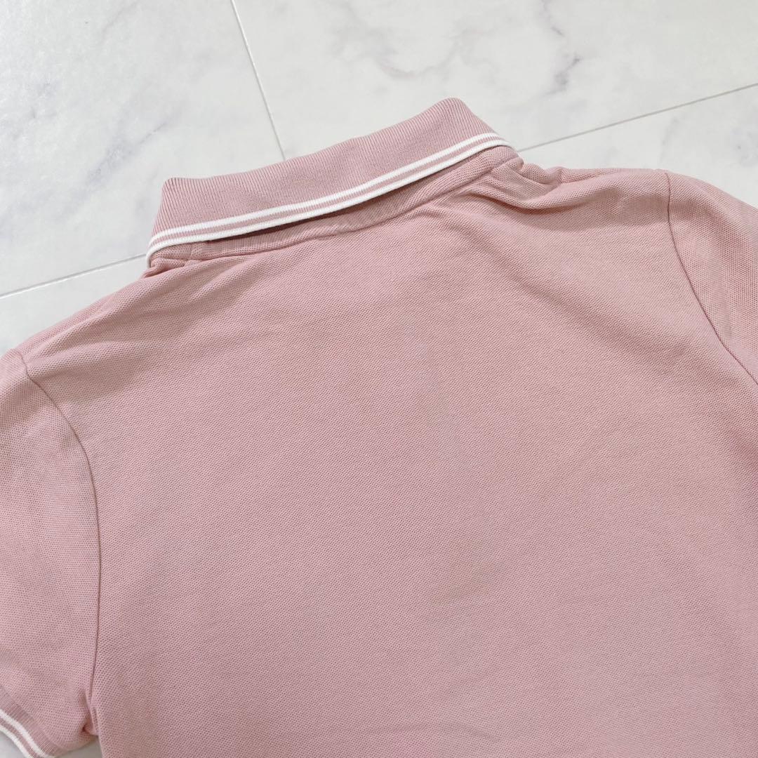 MONCLER ポロシャツ ロゴワッペン モンクレール くすみピンク XS