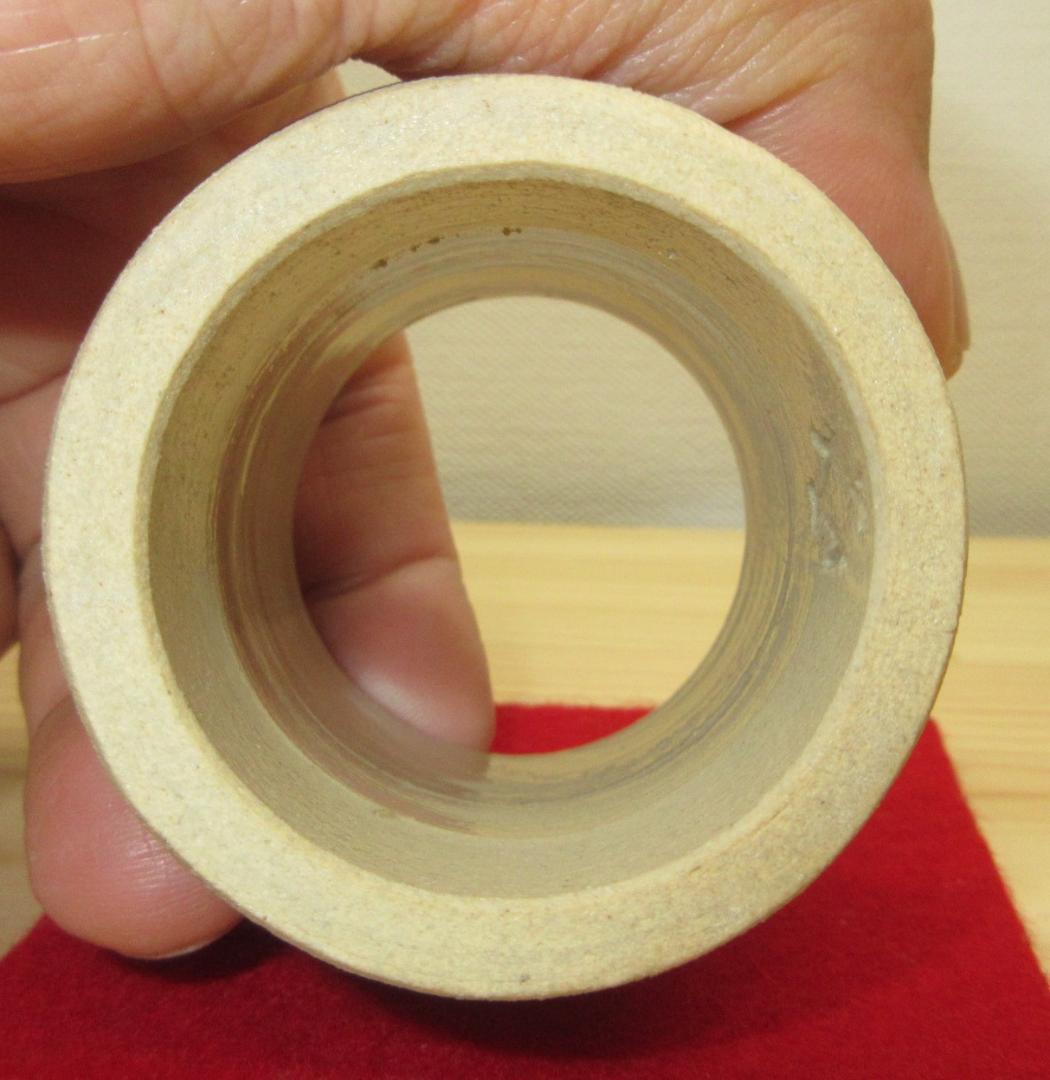 送料込【逢絢亭】茶道具 蓋置 萬古焼 老松の絵  老松蓋置 佐久間勝山 共箱入り