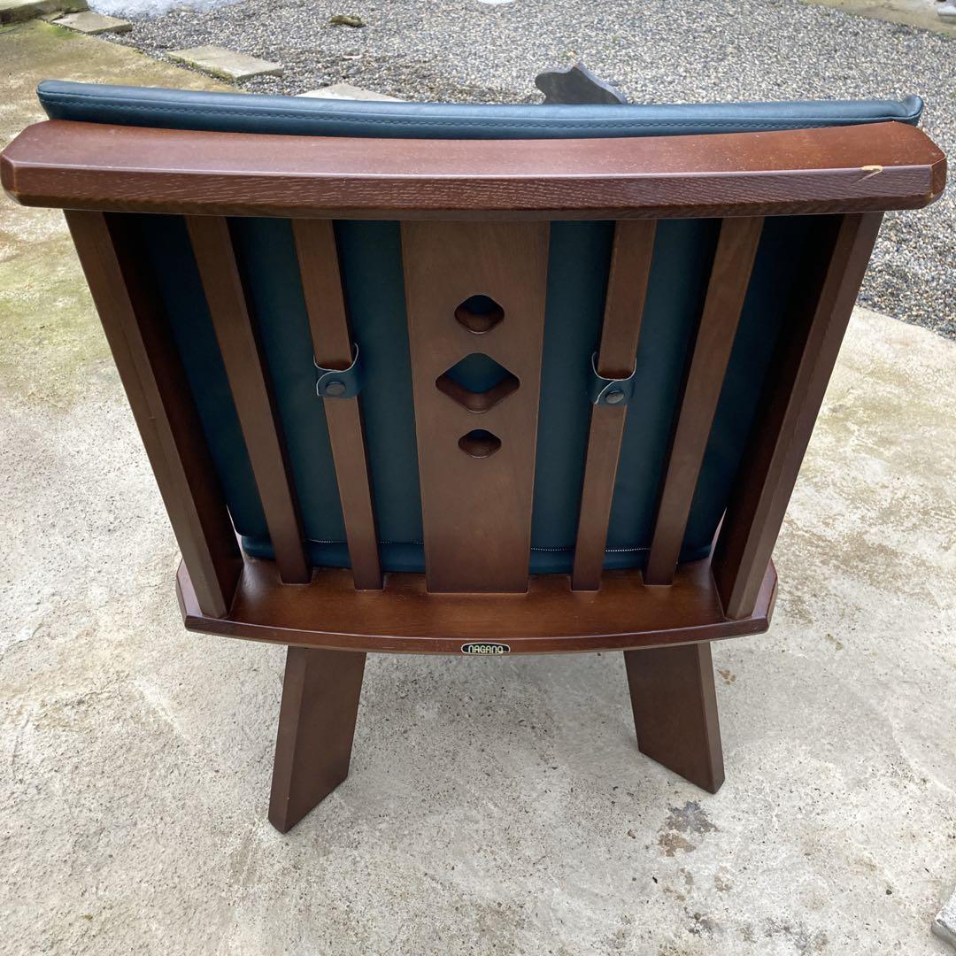 ナガノインテリア ダイニング回転チェア緑2/3 ナガノインテリア