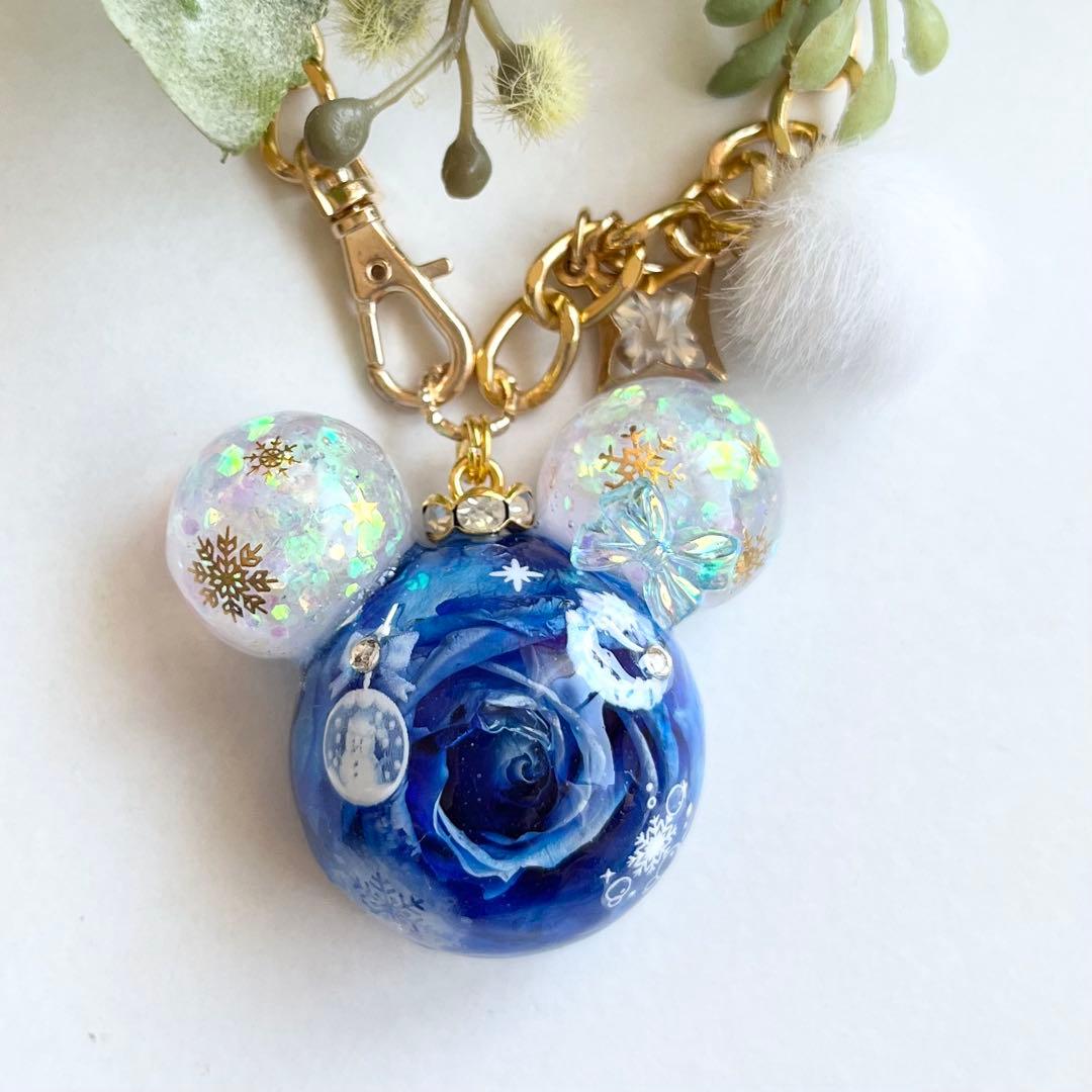 【K☆様】No.591 レジンチャーム☆薔薇♡Xmasくまちゃん