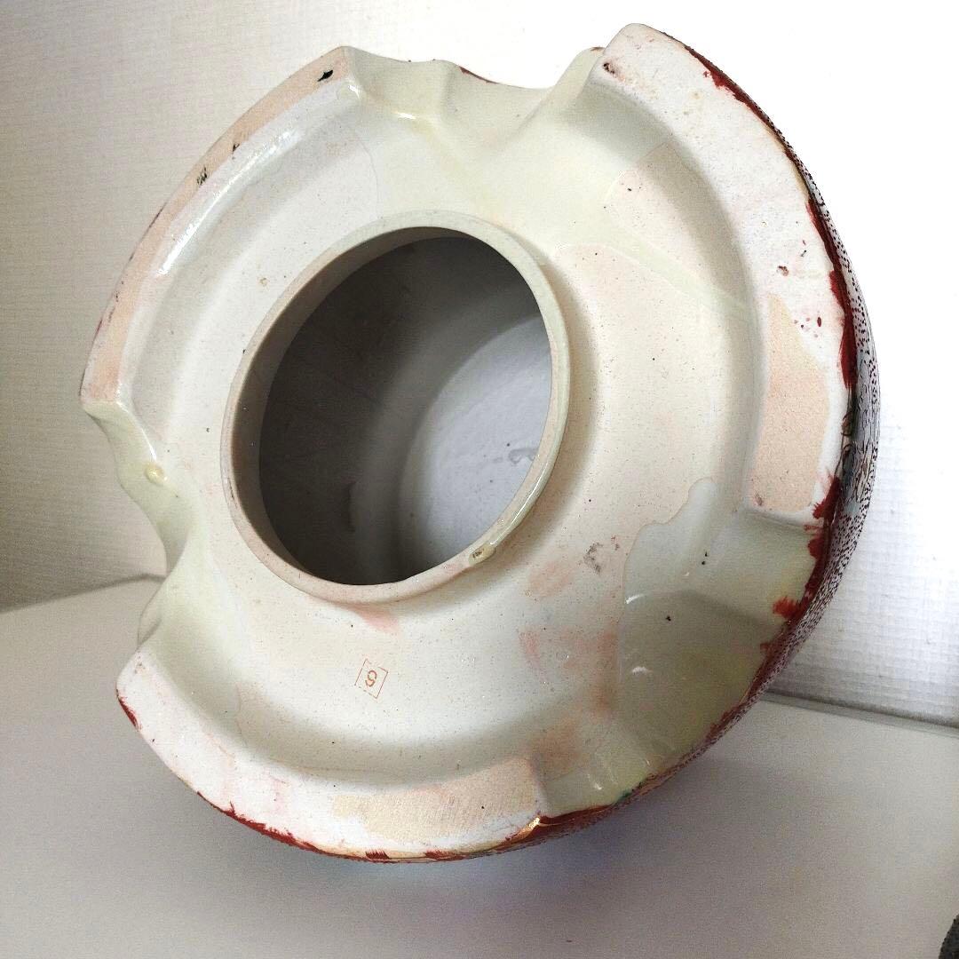 薩摩焼風伝統工芸品大和絵沈香壺 沈降壺